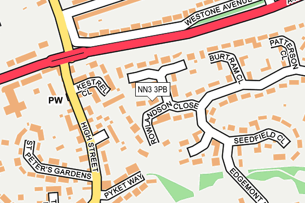 NN3 3PB map - OS OpenMap – Local (Ordnance Survey)