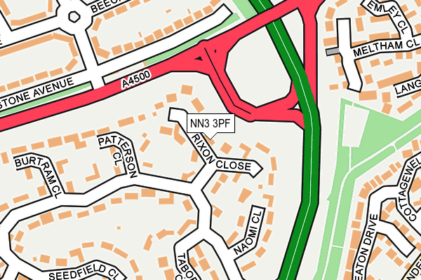 NN3 3PF map - OS OpenMap – Local (Ordnance Survey)