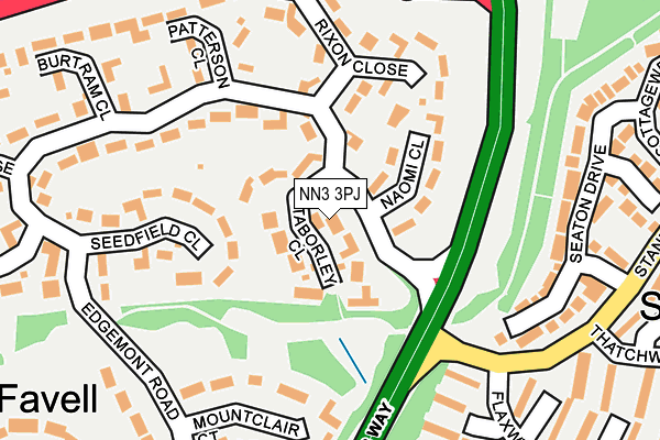 NN3 3PJ map - OS OpenMap – Local (Ordnance Survey)