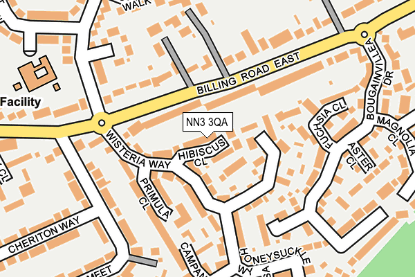 NN3 3QA map - OS OpenMap – Local (Ordnance Survey)