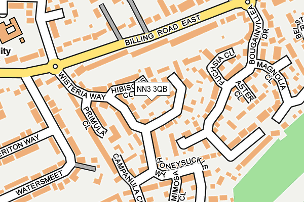 NN3 3QB map - OS OpenMap – Local (Ordnance Survey)