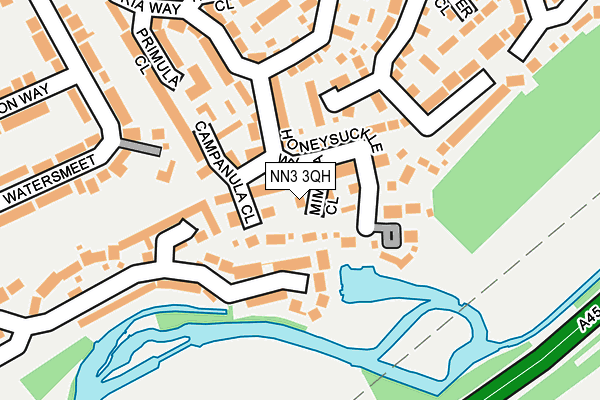 NN3 3QH map - OS OpenMap – Local (Ordnance Survey)