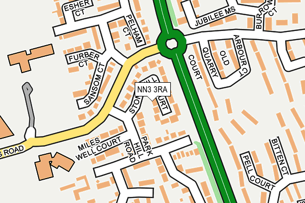 NN3 3RA map - OS OpenMap – Local (Ordnance Survey)