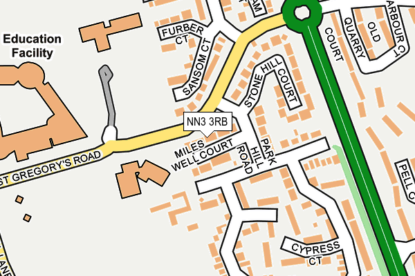NN3 3RB map - OS OpenMap – Local (Ordnance Survey)