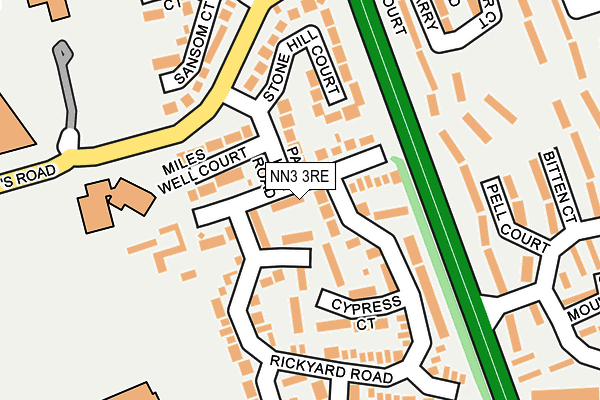 NN3 3RE map - OS OpenMap – Local (Ordnance Survey)