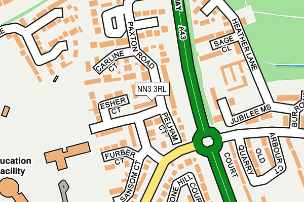 NN3 3RL map - OS OpenMap – Local (Ordnance Survey)