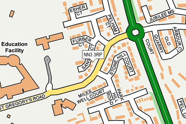 NN3 3RP map - OS OpenMap – Local (Ordnance Survey)