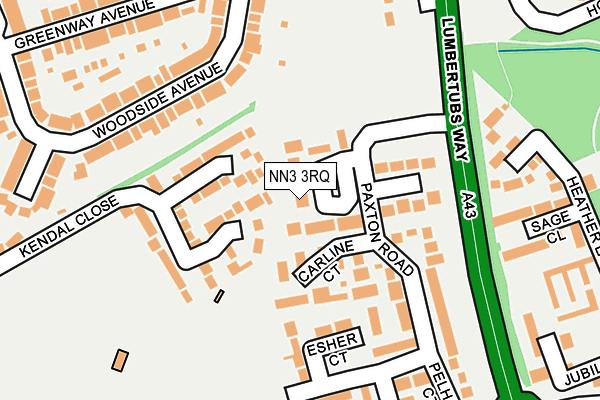 NN3 3RQ map - OS OpenMap – Local (Ordnance Survey)