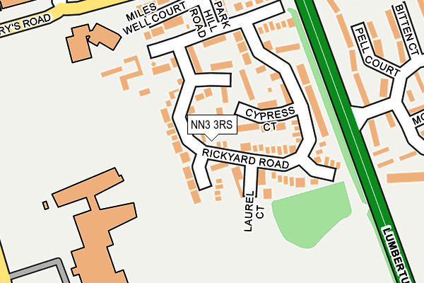 NN3 3RS map - OS OpenMap – Local (Ordnance Survey)