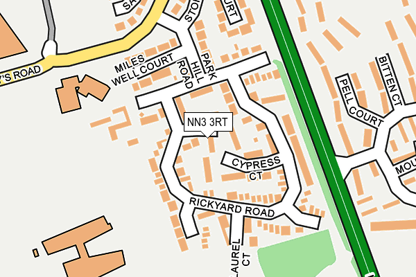 NN3 3RT map - OS OpenMap – Local (Ordnance Survey)