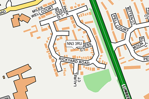 NN3 3RU map - OS OpenMap – Local (Ordnance Survey)