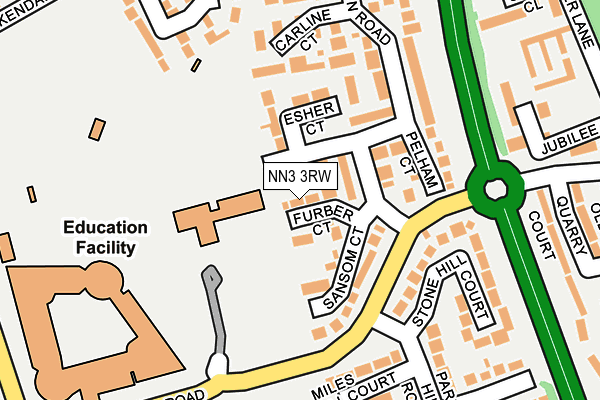 NN3 3RW map - OS OpenMap – Local (Ordnance Survey)