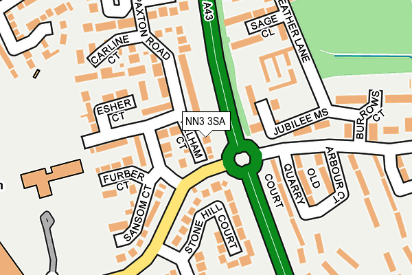 NN3 3SA map - OS OpenMap – Local (Ordnance Survey)
