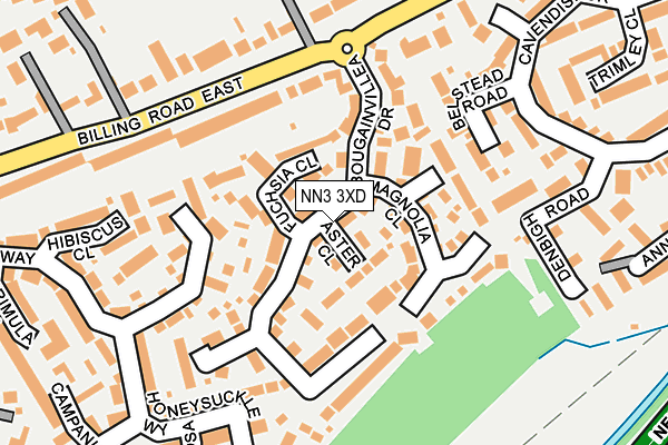 NN3 3XD map - OS OpenMap – Local (Ordnance Survey)