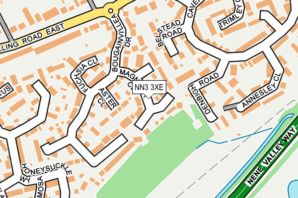NN3 3XE map - OS OpenMap – Local (Ordnance Survey)