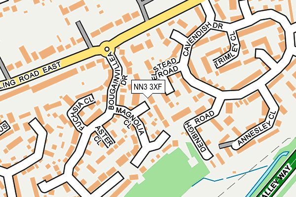 NN3 3XF map - OS OpenMap – Local (Ordnance Survey)