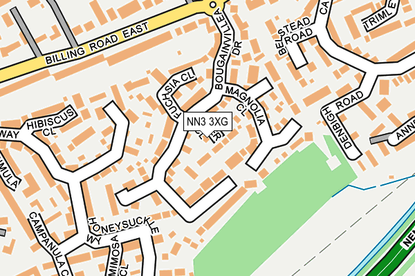 NN3 3XG map - OS OpenMap – Local (Ordnance Survey)