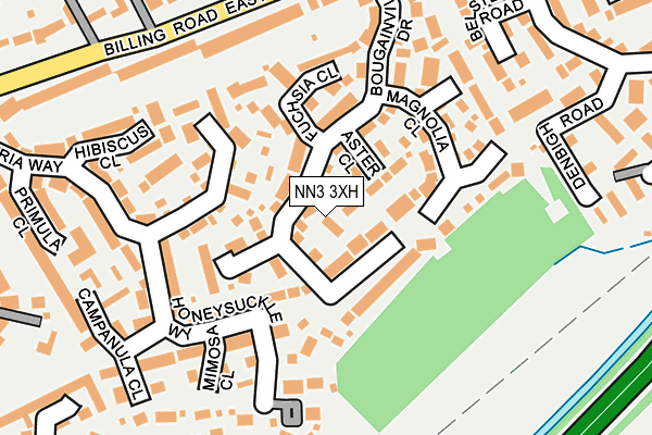 NN3 3XH map - OS OpenMap – Local (Ordnance Survey)