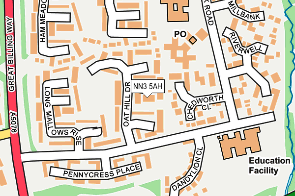 NN3 5AH map - OS OpenMap – Local (Ordnance Survey)