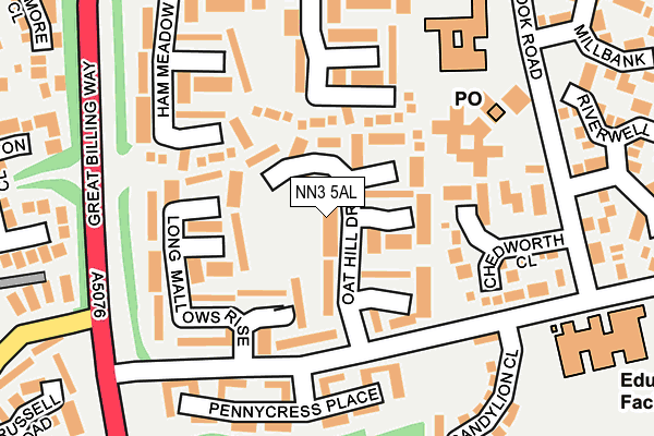 NN3 5AL map - OS OpenMap – Local (Ordnance Survey)