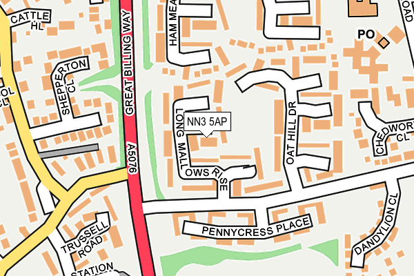 NN3 5AP map - OS OpenMap – Local (Ordnance Survey)