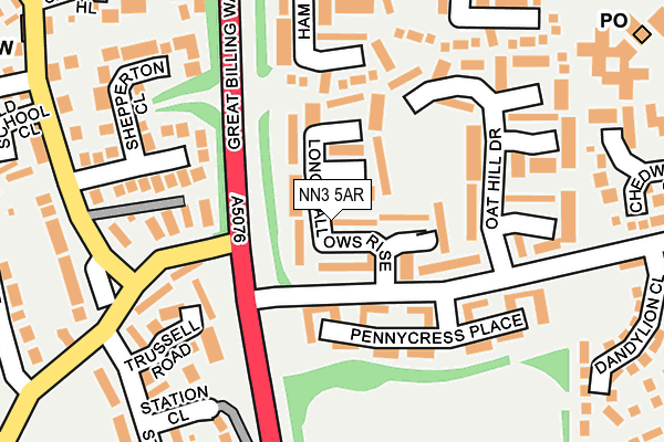 NN3 5AR map - OS OpenMap – Local (Ordnance Survey)
