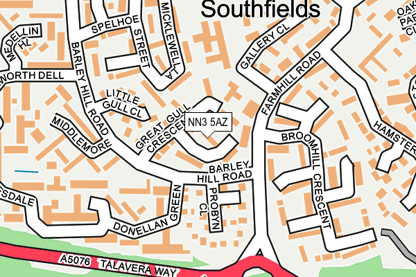 NN3 5AZ map - OS OpenMap – Local (Ordnance Survey)