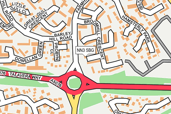 NN3 5BG map - OS OpenMap – Local (Ordnance Survey)