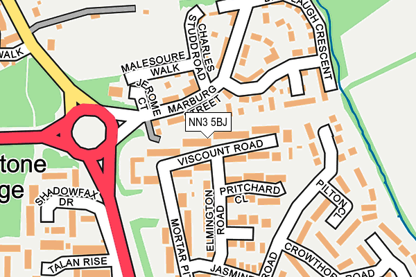 NN3 5BJ map - OS OpenMap – Local (Ordnance Survey)