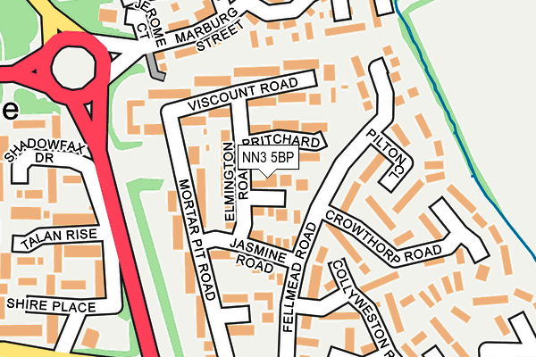 NN3 5BP map - OS OpenMap – Local (Ordnance Survey)