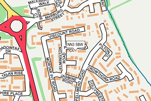 NN3 5BW map - OS OpenMap – Local (Ordnance Survey)