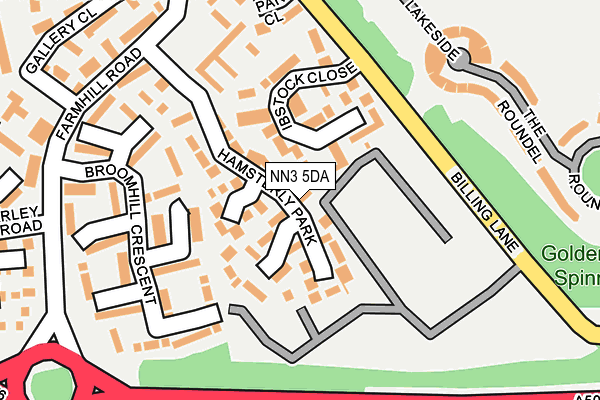 NN3 5DA map - OS OpenMap – Local (Ordnance Survey)