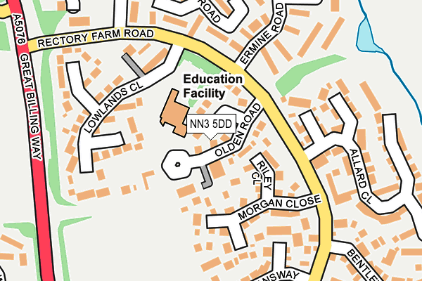 NN3 5DD map - OS OpenMap – Local (Ordnance Survey)