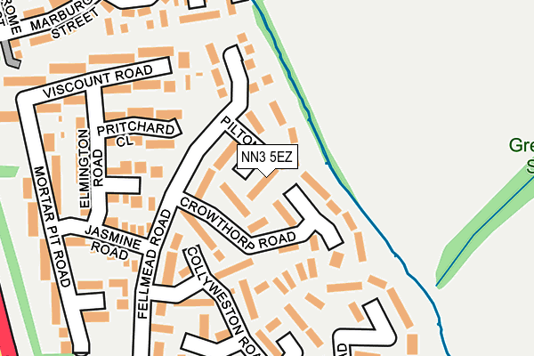 NN3 5EZ map - OS OpenMap – Local (Ordnance Survey)