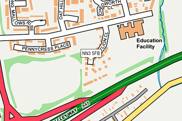 NN3 5FB map - OS OpenMap – Local (Ordnance Survey)