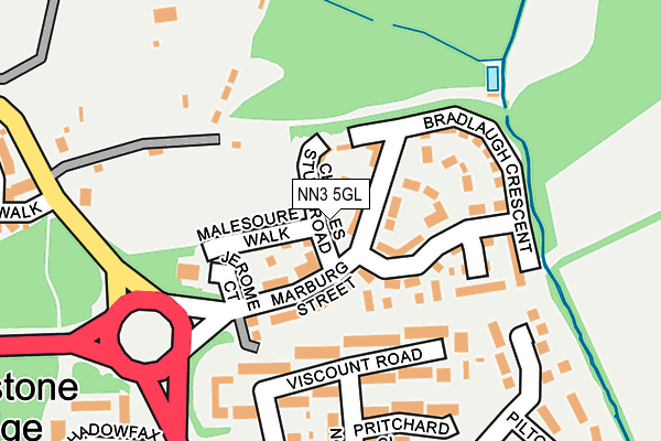 NN3 5GL map - OS OpenMap – Local (Ordnance Survey)