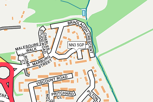 NN3 5GP map - OS OpenMap – Local (Ordnance Survey)