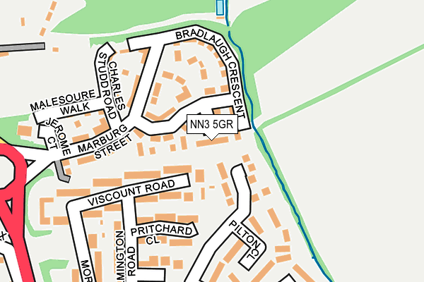 NN3 5GR map - OS OpenMap – Local (Ordnance Survey)