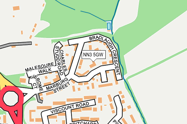 NN3 5GW map - OS OpenMap – Local (Ordnance Survey)