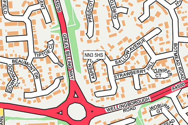 NN3 5HS map - OS OpenMap – Local (Ordnance Survey)