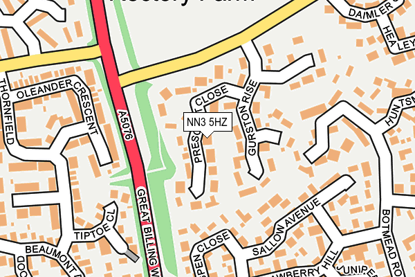 NN3 5HZ map - OS OpenMap – Local (Ordnance Survey)