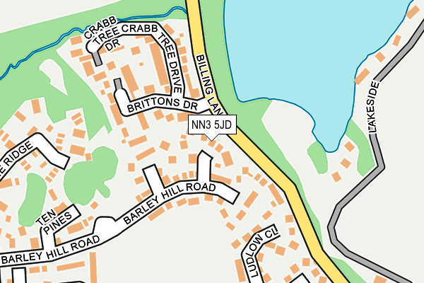 NN3 5JD map - OS OpenMap – Local (Ordnance Survey)