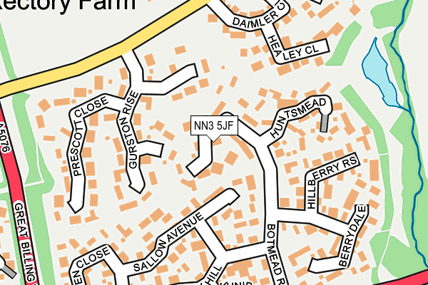 NN3 5JF map - OS OpenMap – Local (Ordnance Survey)