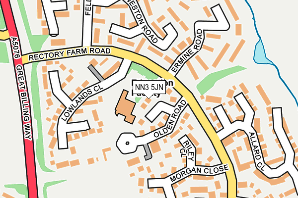 NN3 5JN map - OS OpenMap – Local (Ordnance Survey)