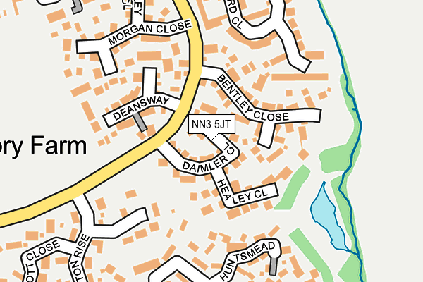 NN3 5JT map - OS OpenMap – Local (Ordnance Survey)