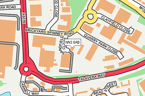 NN3 6AB map - OS OpenMap – Local (Ordnance Survey)