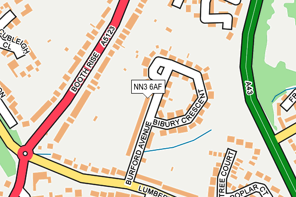 NN3 6AF map - OS OpenMap – Local (Ordnance Survey)