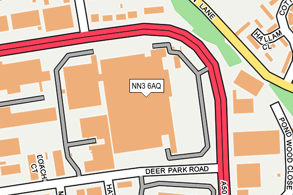 NN3 6AQ map - OS OpenMap – Local (Ordnance Survey)
