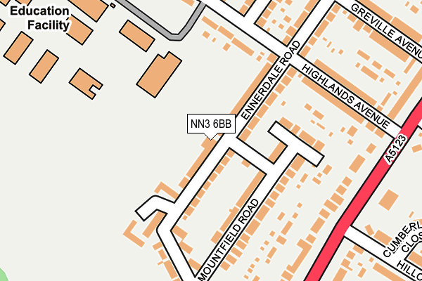 NN3 6BB map - OS OpenMap – Local (Ordnance Survey)