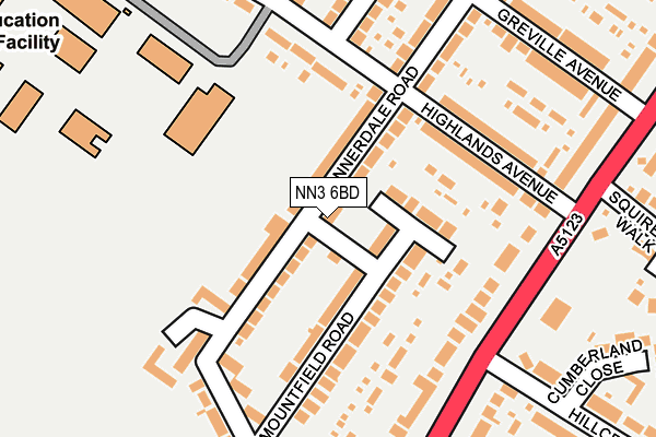NN3 6BD map - OS OpenMap – Local (Ordnance Survey)